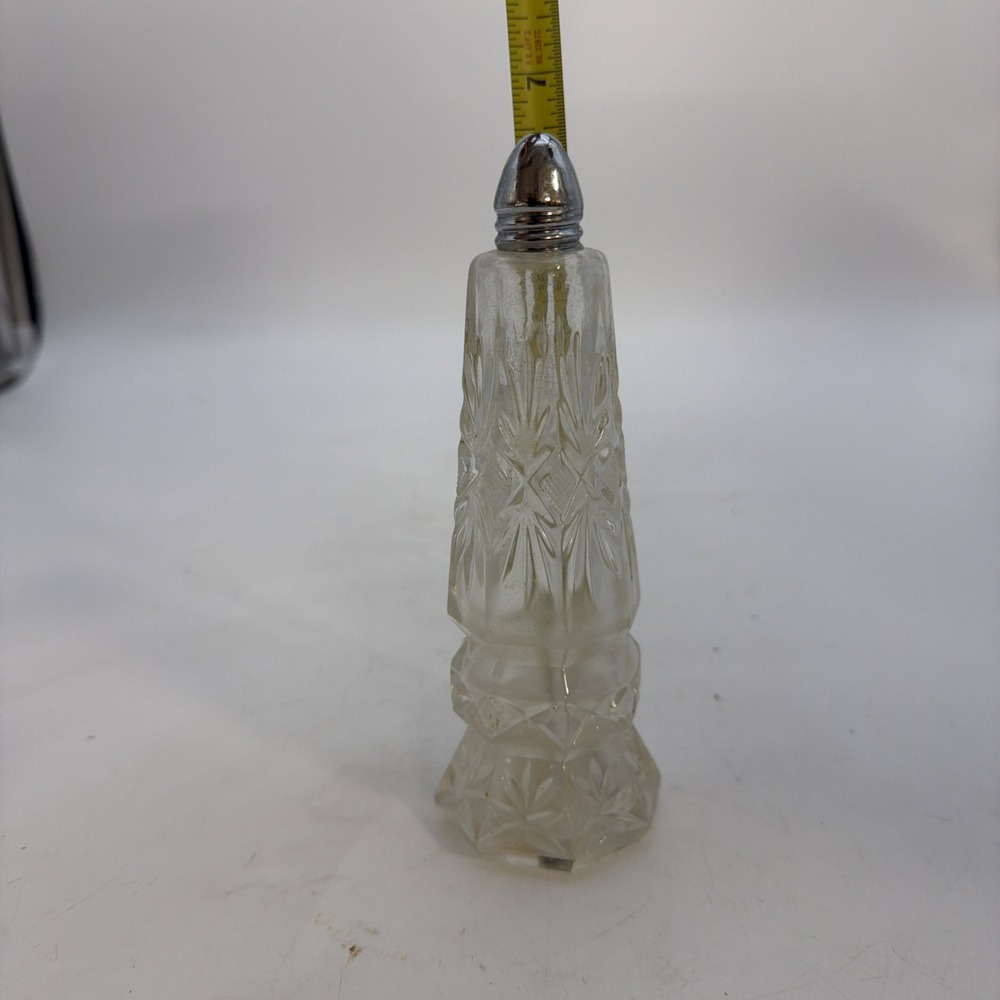 vintage cut glass or lead crystal salt Or pepper shaker